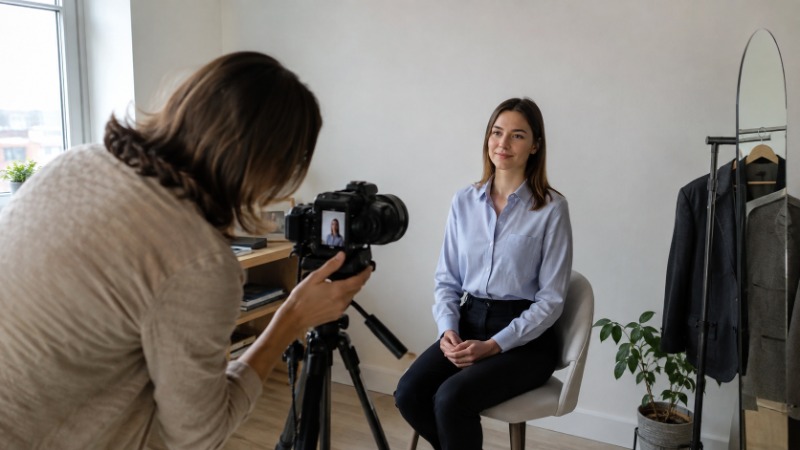 Portrétní fotografie připravená pro použití v životopise